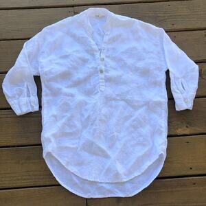 Fresh Laundry White Linen Henley